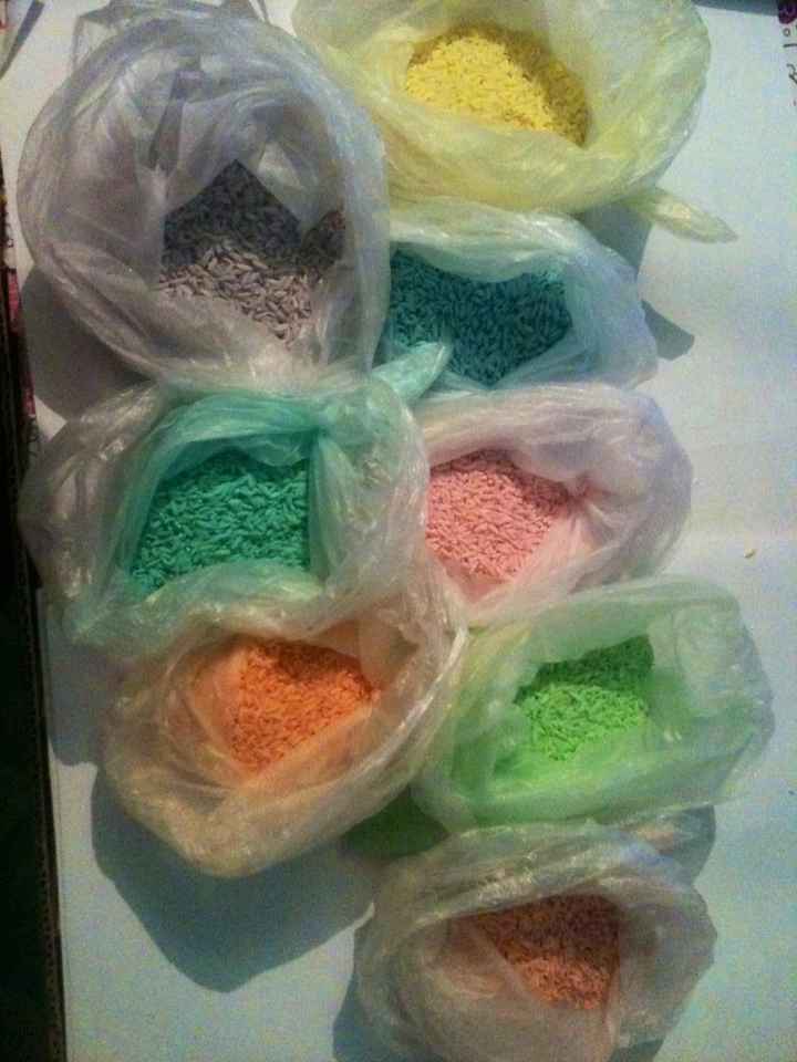 Arroz de colores pastel , idea vintage - 1