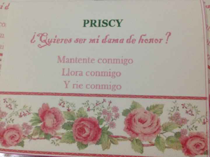 ¿Quieres ser mi dama de honor?