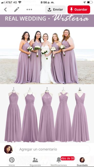 Colores de los manteles y vestidos de damas - 1