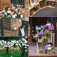 Cajas café + decoración