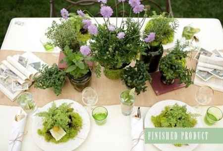 decoracion "eco" de mesas