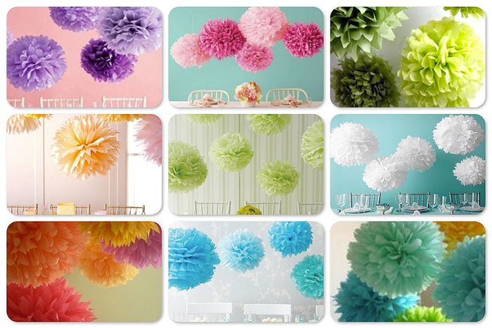 pompones de papel