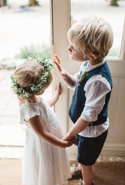 Vestido para flower girl y ring boy
