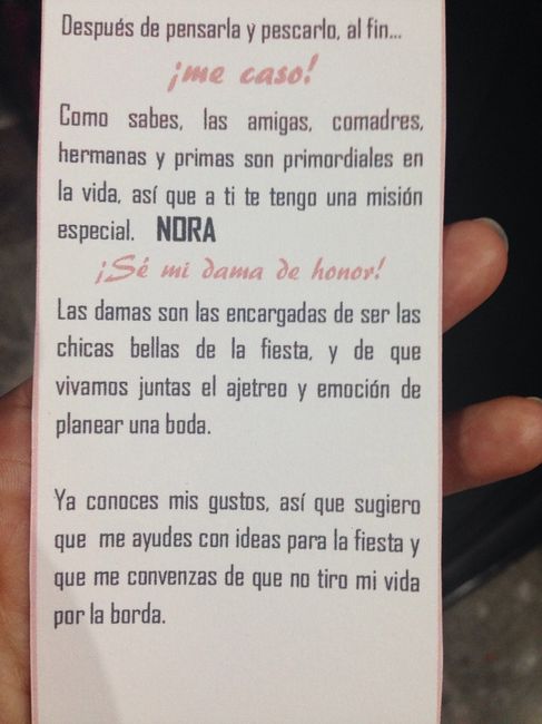 Invitación de damas de honor - 1