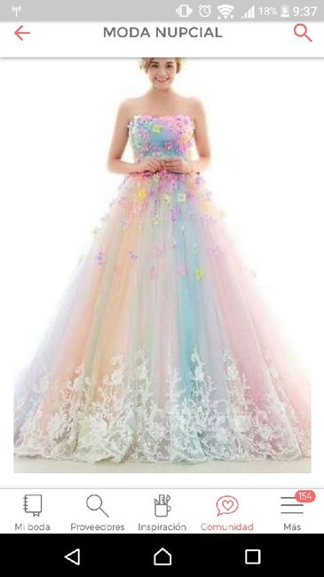 Vestidos de novia "arcoíris" 🌈 18