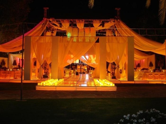 Boda de jardín con telas - 1