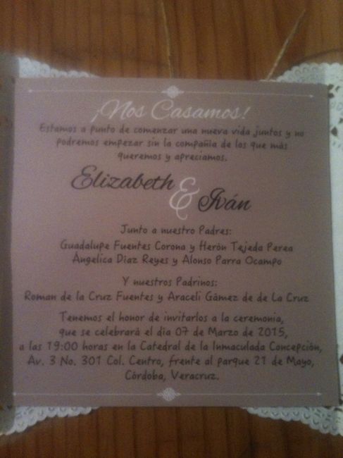 Con ustedes mis invitaciones  - 3