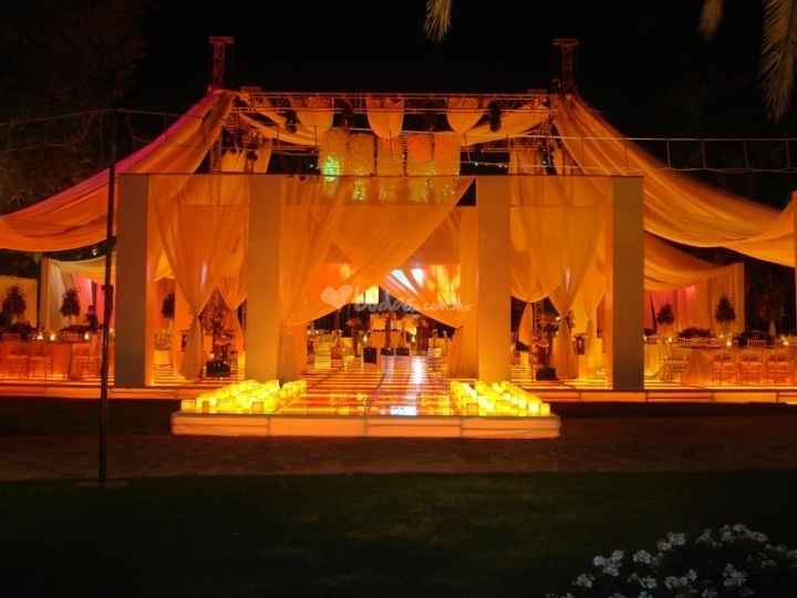 Boda de jardín con telas - 1