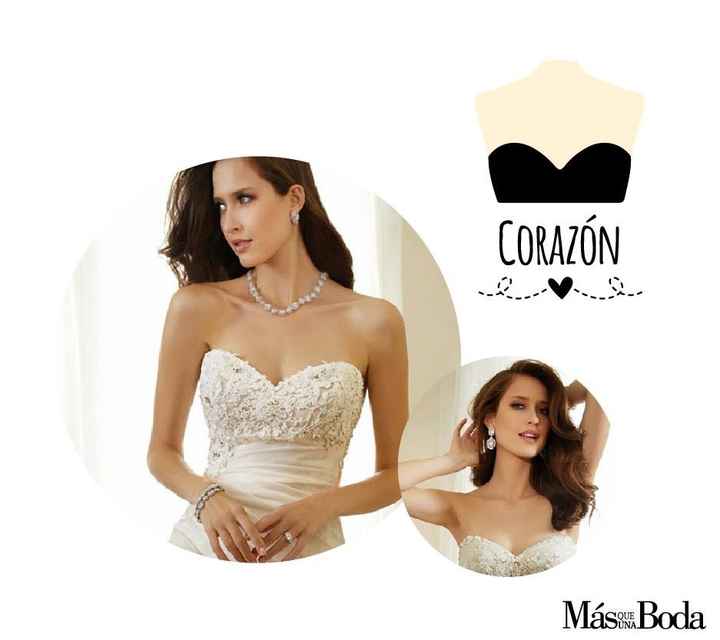 Si tu vestido tiene este tipo de escote, lo más recomendable es que uses unos aretes grandes y largo