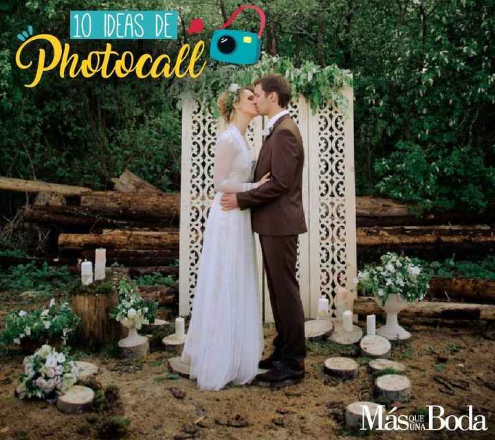 Tener un photocall, combinación de las palabras inglesas para "fotografía" y "llamada", en tu boda e