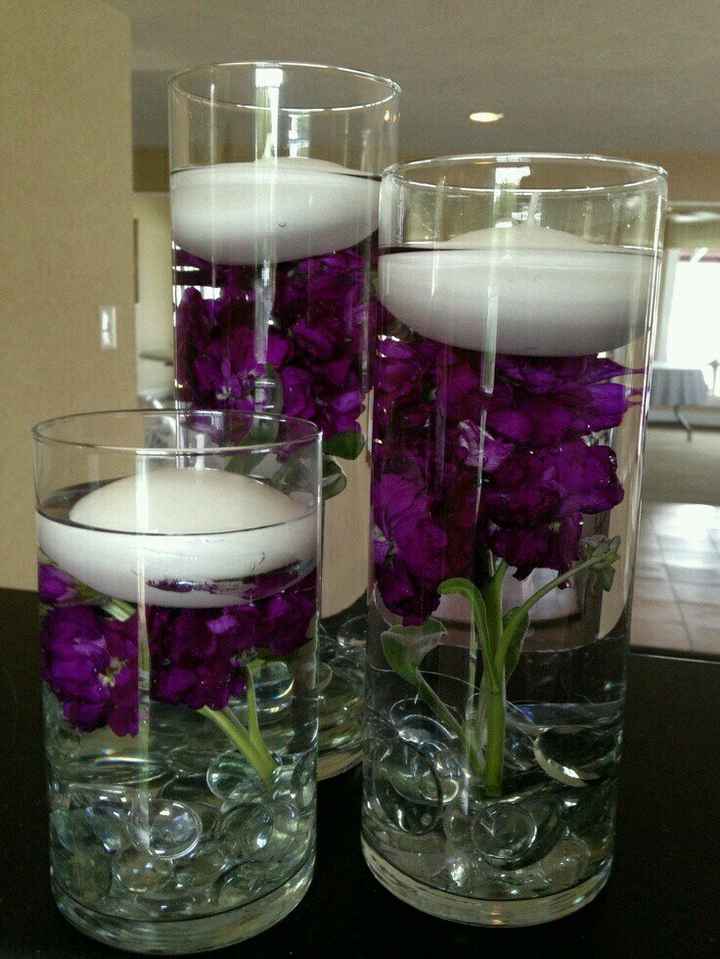 Centros de mesa sumergibles con velas - 1