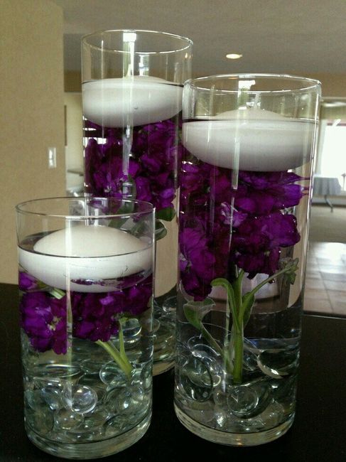 Centros de mesa sumergibles con velas - 1