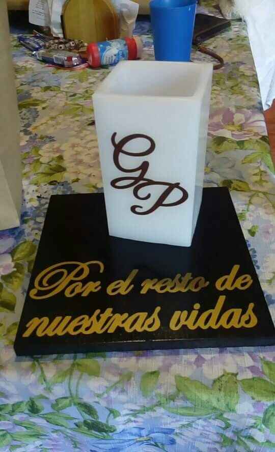 Porfin llegaron centros de mesa y marco de firmas ??? - 1