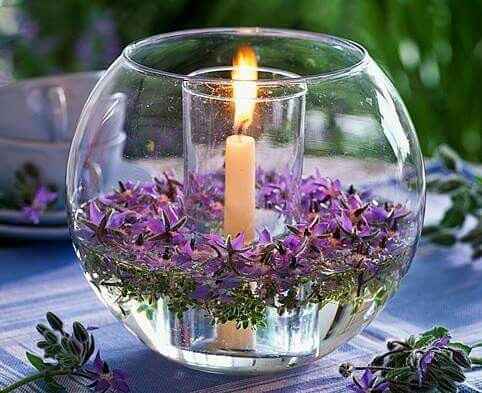 Centro de mesa con peceras. - 9