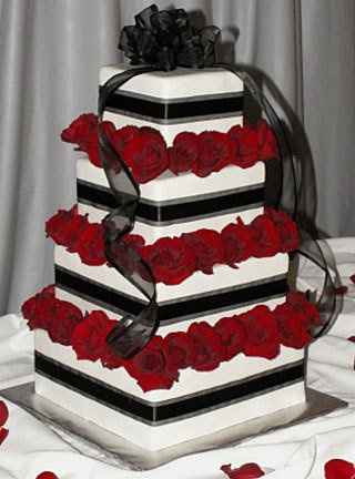 pastel rojo y negro