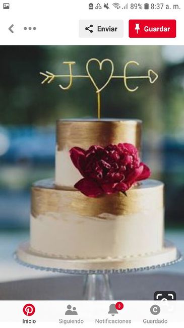 Pastel de boda en dorado ❤ - 2