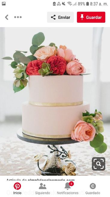 Pastel de boda en dorado ❤ - 4