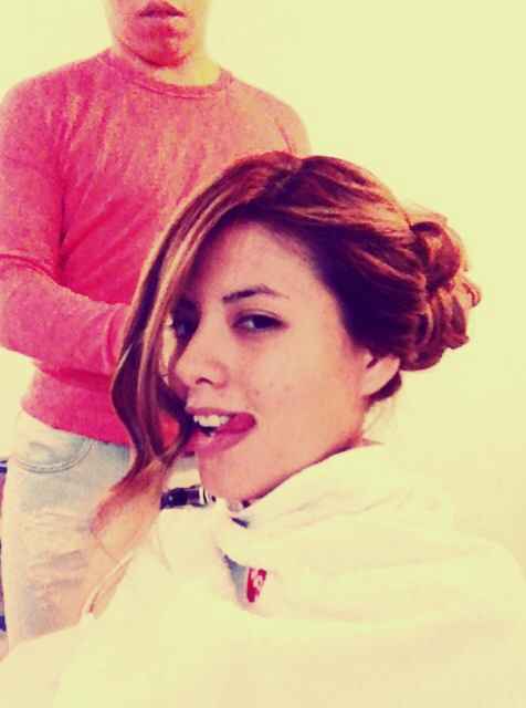 Ya maquillada y peinada!!!! - 2