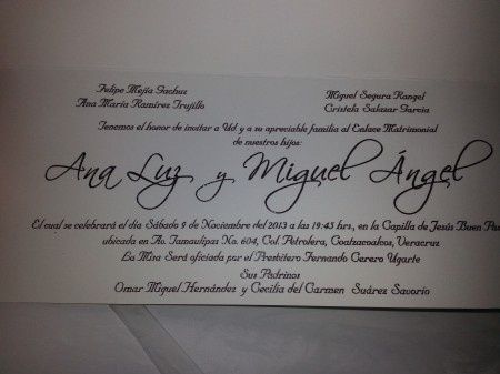 Invitaciones boda miguel angel y ana luz - 2