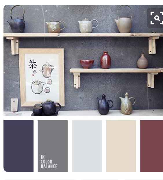 Combinaciones de colores en gris y beige.. - 1