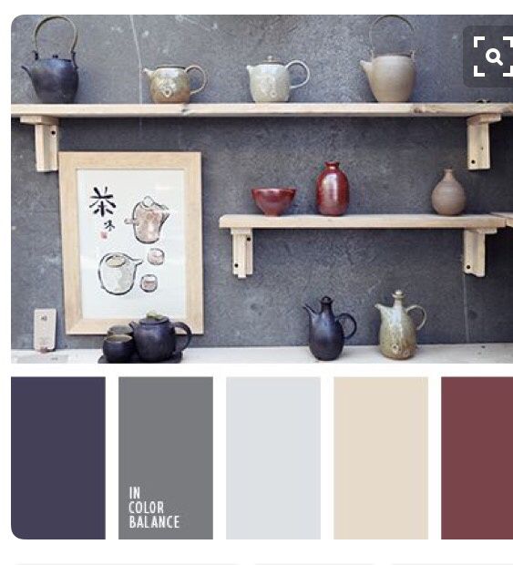 Combinaciones de colores en gris y beige.. - 1