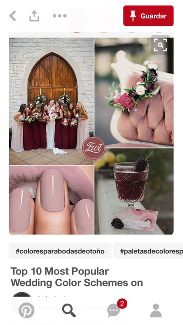 Combinación de color vino y beige - 1