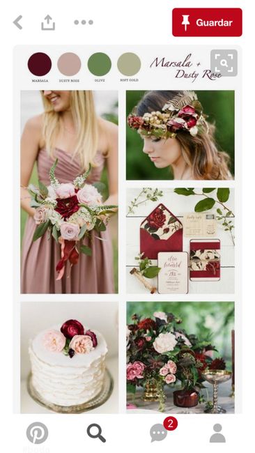 Combinación de color vino y beige - 2