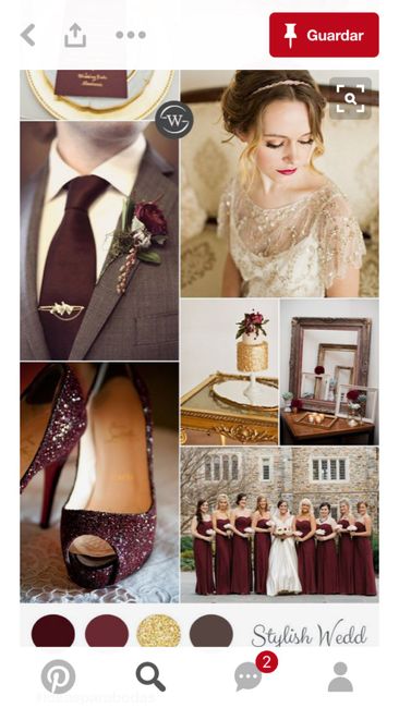 Combinación de color vino y beige - 5