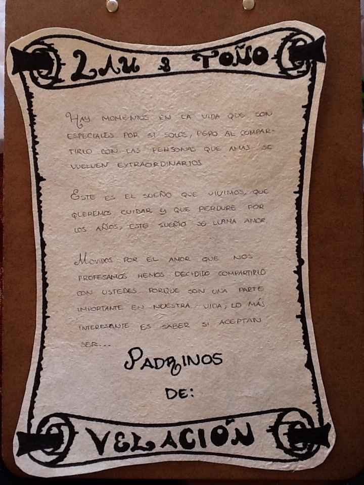 Invitaciones para padrinos
