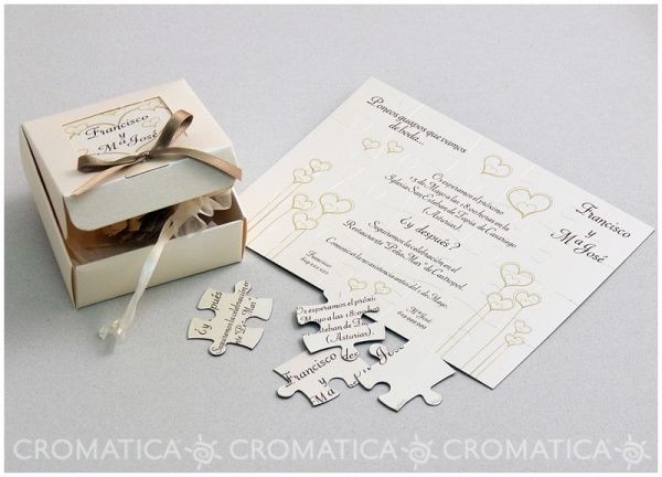 Ideas para invitaciones puzzle - 1
