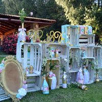 Stand de cajas de Madera