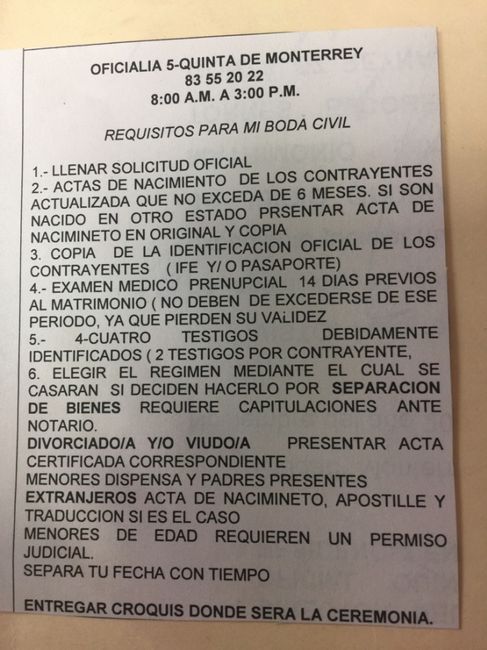 Papelería para civil 