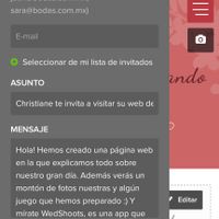 Como cambio el mensaje en la Web de boda - 1