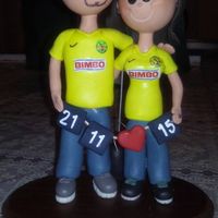 pareja de toppers personalizados...