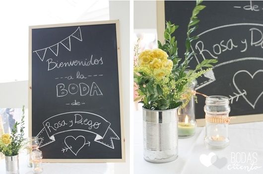Pizarrón de bienvenida
