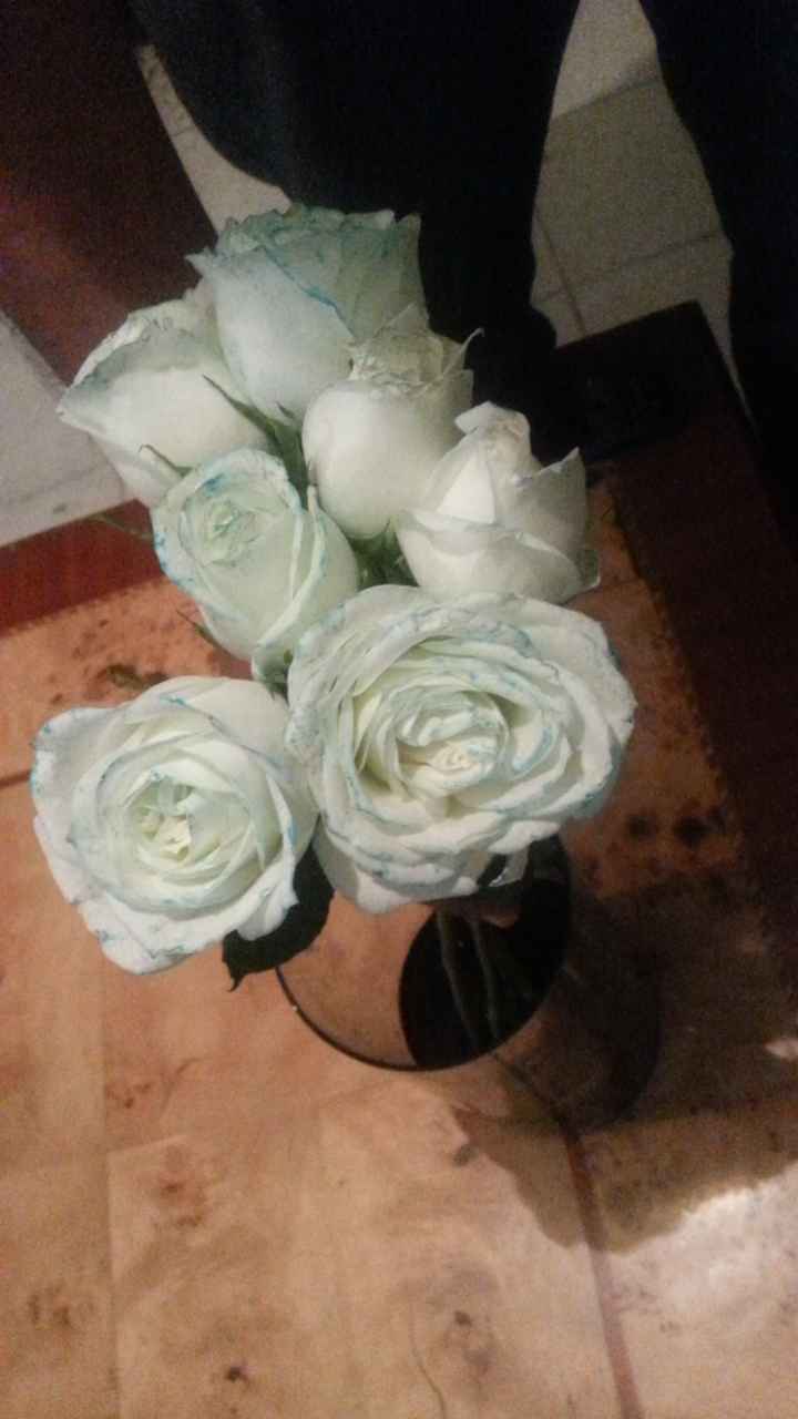 Rosas teñidas