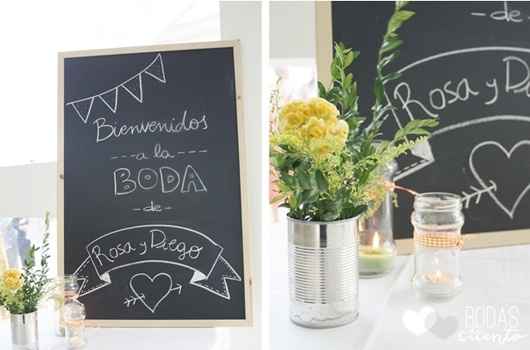 Pizarrón de bienvenida