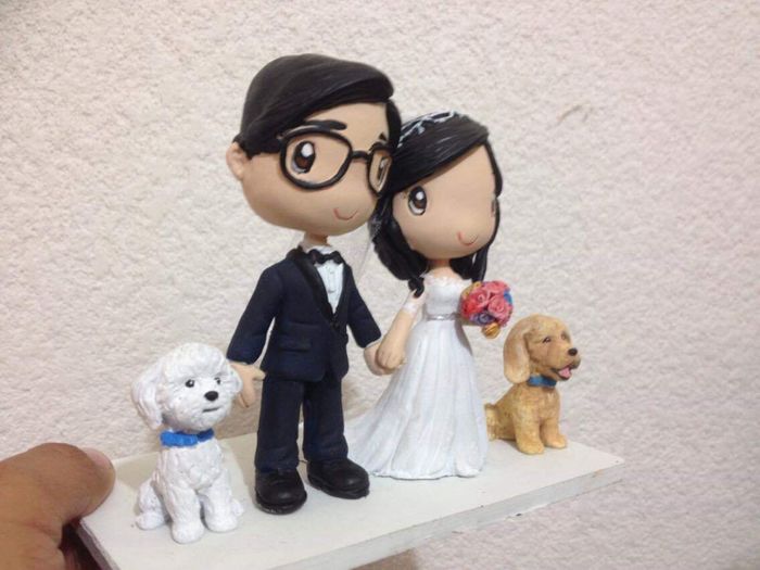 Muñecos para el pastel 🎂🐶🤵🏻👰🏻🐶 - 3