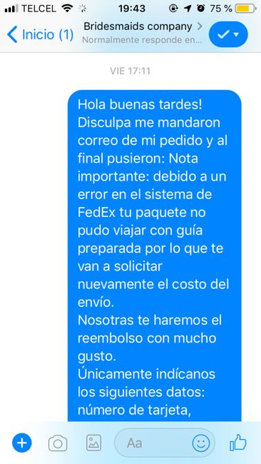 Problema con Bridesmaids company - 2