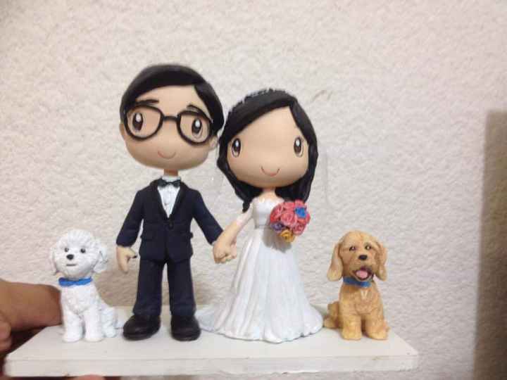 Muñecos para el pastel 🎂🐶🤵🏻👰🏻🐶 - 1