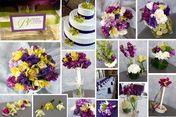 Boda en Morado y Verde