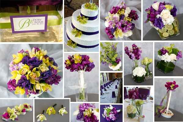 Boda en Morado y Verde