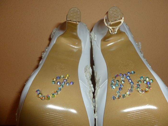 letras en los zapatos