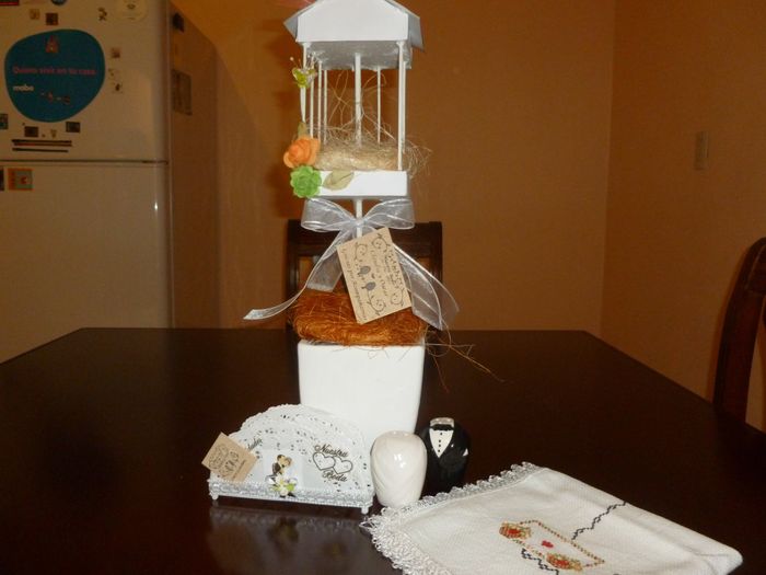 Casitas de centro de mesa terminadas