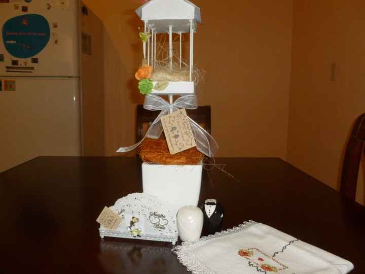 Casitas de centro de mesa terminadas