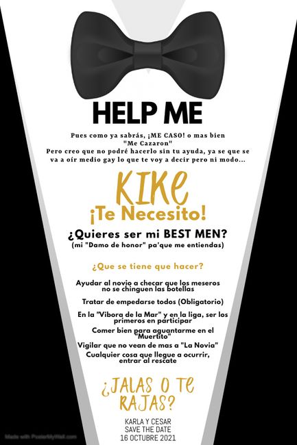 best men - Invitacion!! diy 1