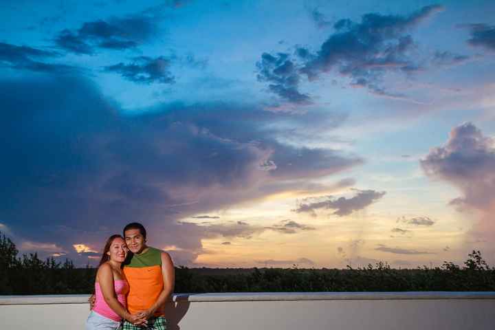 En un atardecer