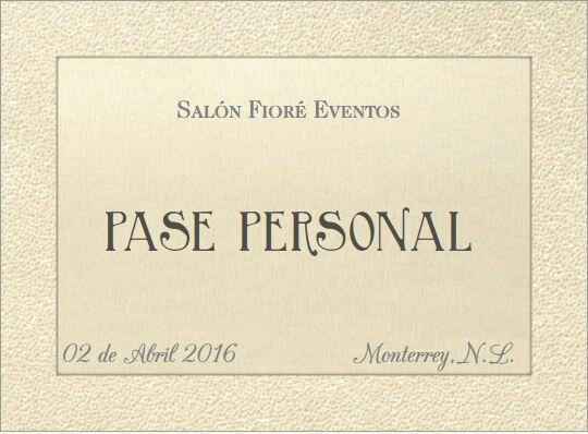 Pases personales - 1