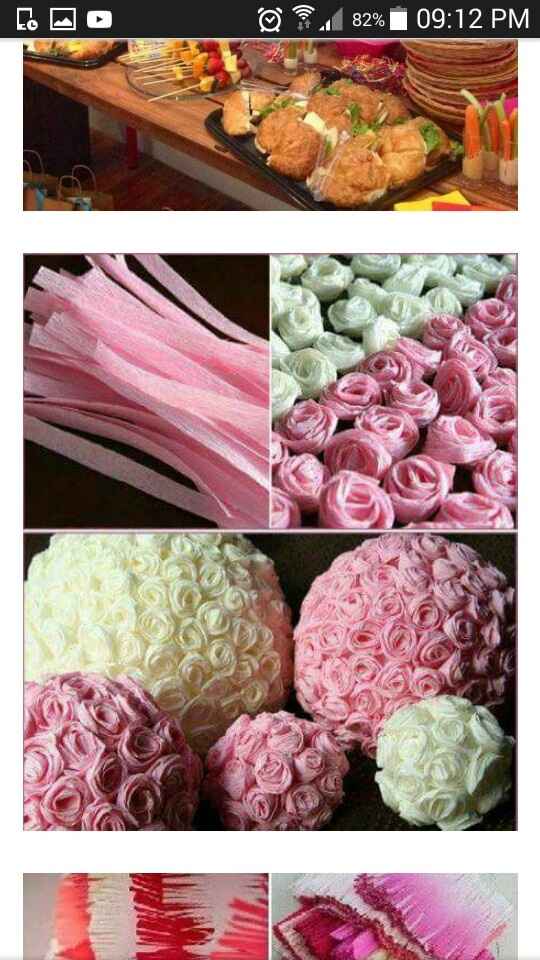 Decoraciones en papel crepé - 1