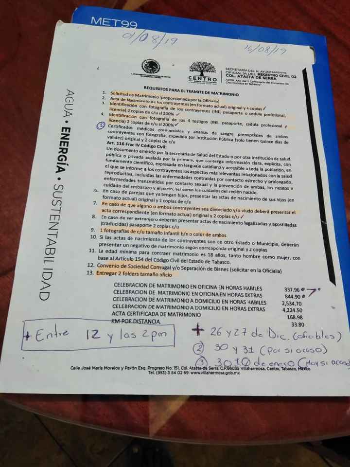Tramites de boda. - 1